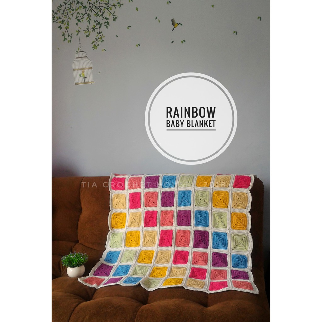 Selimut Rajut Bayi Crochet Rainbow Baby Blanket Shopee Indonesia Selimut Rajut Bayi Crochet Rainbow Baby Blanket Shopee Indonesia
