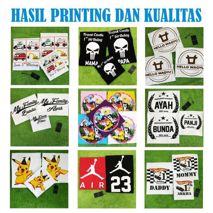 Kaos Custom Murah - Baju Custom Putih Dewasa - Kaos Printing Dtg - Putih Best Quality
