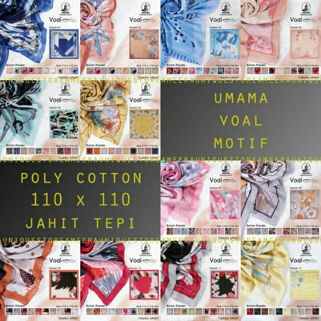 Jilbab segiempat motif Umama