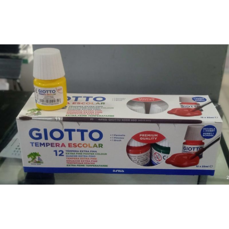 

giotto paint 25ml, 12 pcs + brush