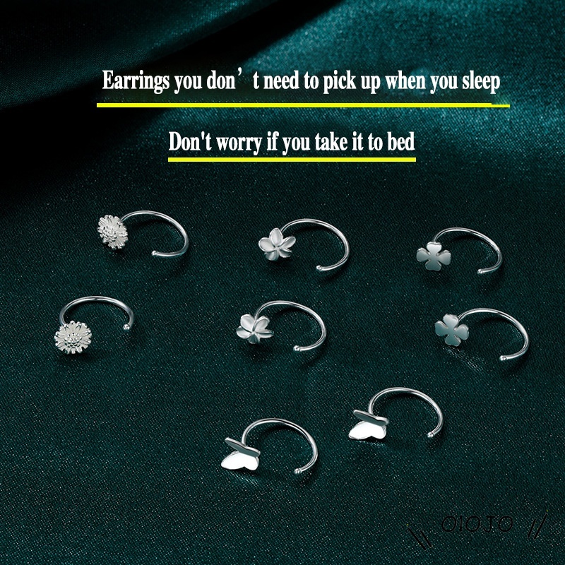 【COD】Fashion Sederhana Anting-Anting Kecil Kait Telinga Tindik Telinga Anti-Alergi Aksesoris Telinga Untuk Wanita