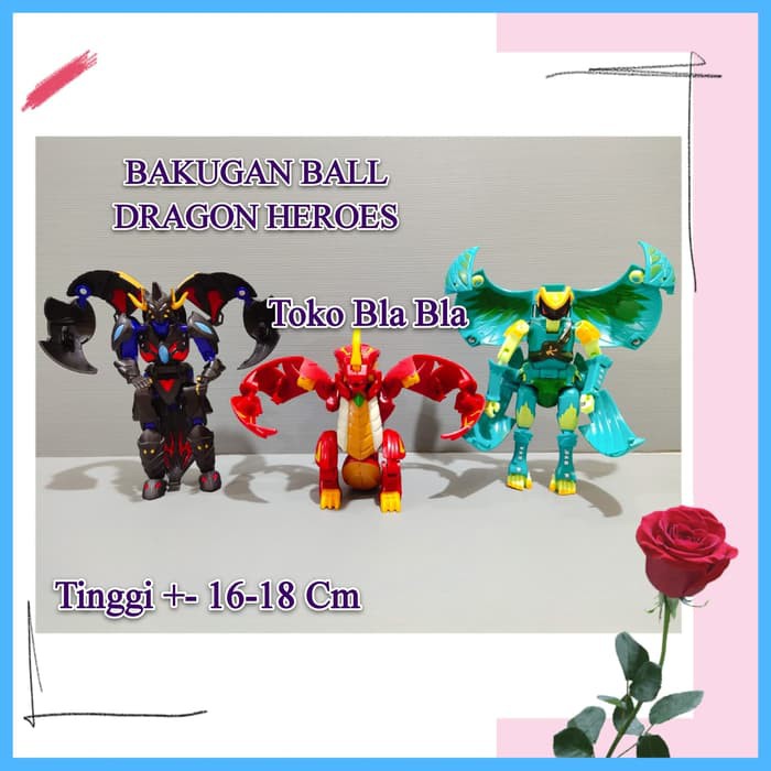 Mainan Bakugan Ball Dragon Heroes Egg Transformer