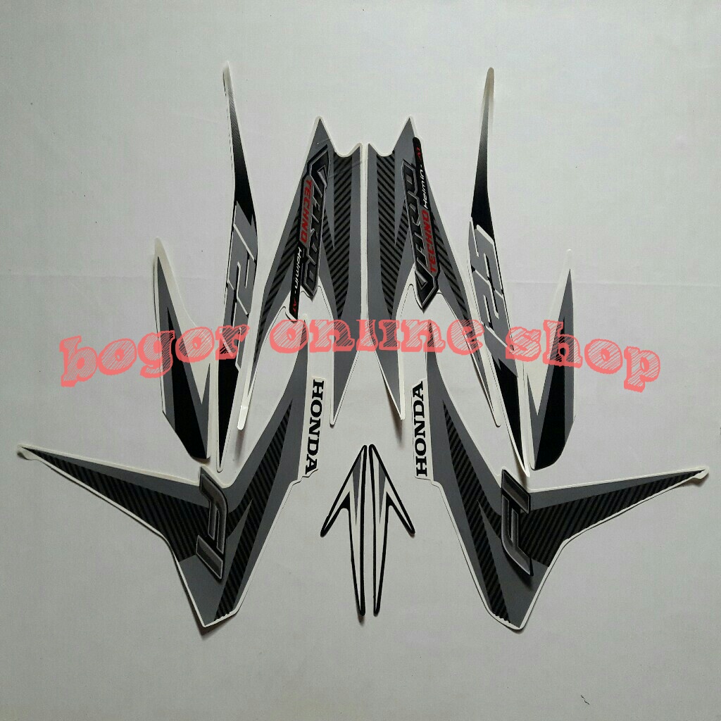 sticker motor vario techno 125 fi 2013 putih-abu