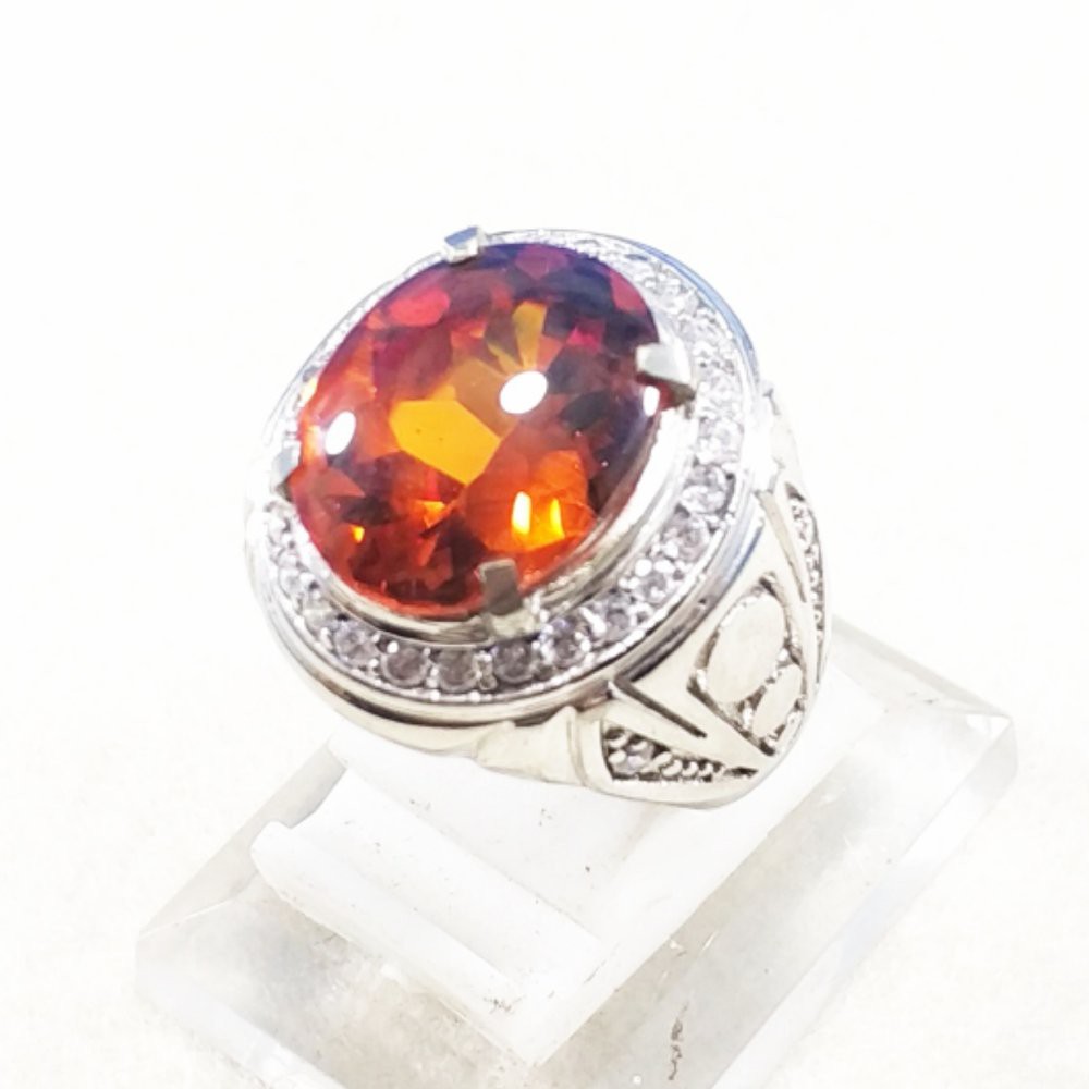 CINCIN BATU AKIK PERMATA FIRE OPAL LUSTER API MENYALA SIZE KANTORAN TERMURAH DAN BEST QUALITY !!!