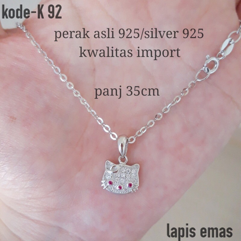 KALUNG ANAK HELLO KITTY PERAK 925 ASLI/KALUNG ANAK/KALUNG PERAK ASLI/KALUNG SILVER 925