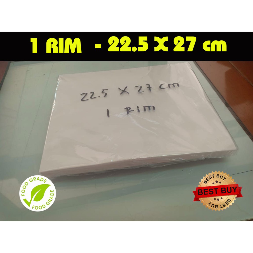 

Kertas bungkus Nasi KFC / Burger/ Foodgrade (1 Rim)
