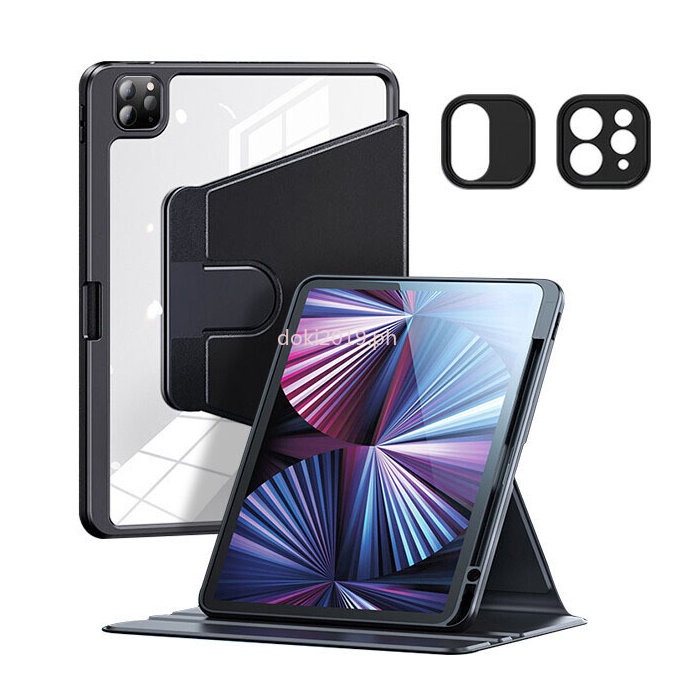 Hard Case Akrilik Bening Cover iPad 9th Generation 10.29 10.5 M1 Pro 11 2021 7th 8th 9th Generation Air 2 1 9.7 Pro 12.9 iPad air4 Air 5 10.9 2022 360 Derajat