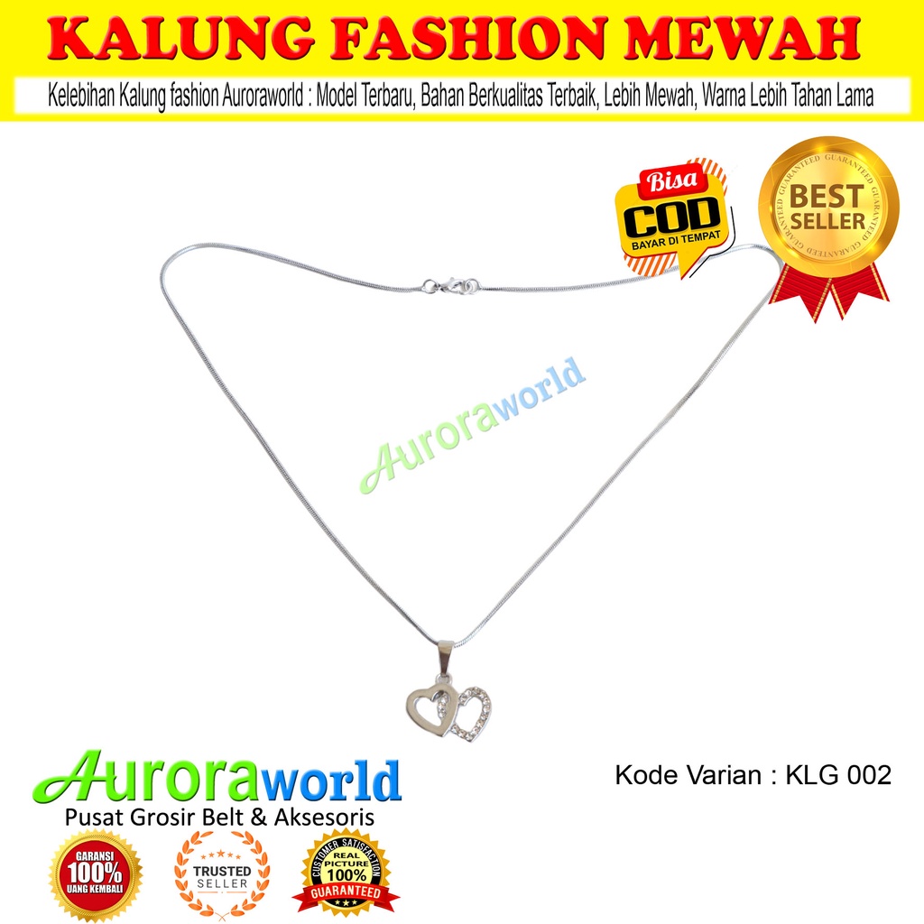 COD Aurora kalung imitasi model emas putih