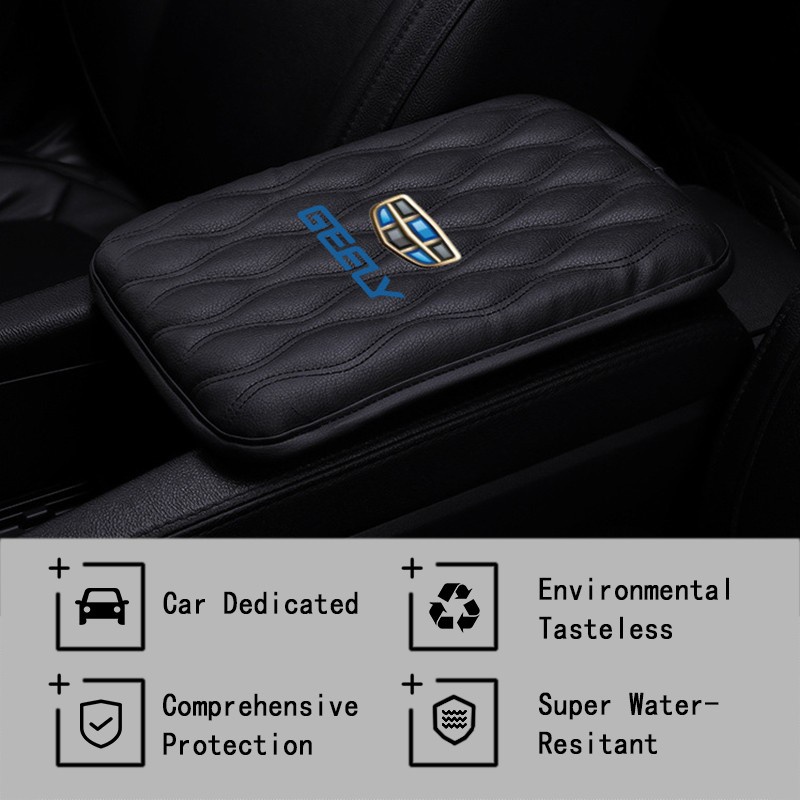 (G-CLUB) Bantalan Sandaran Lengan Mobil Universal Bahan Kulit Lembut Untuk Geely Coolray Okavango Azkarra