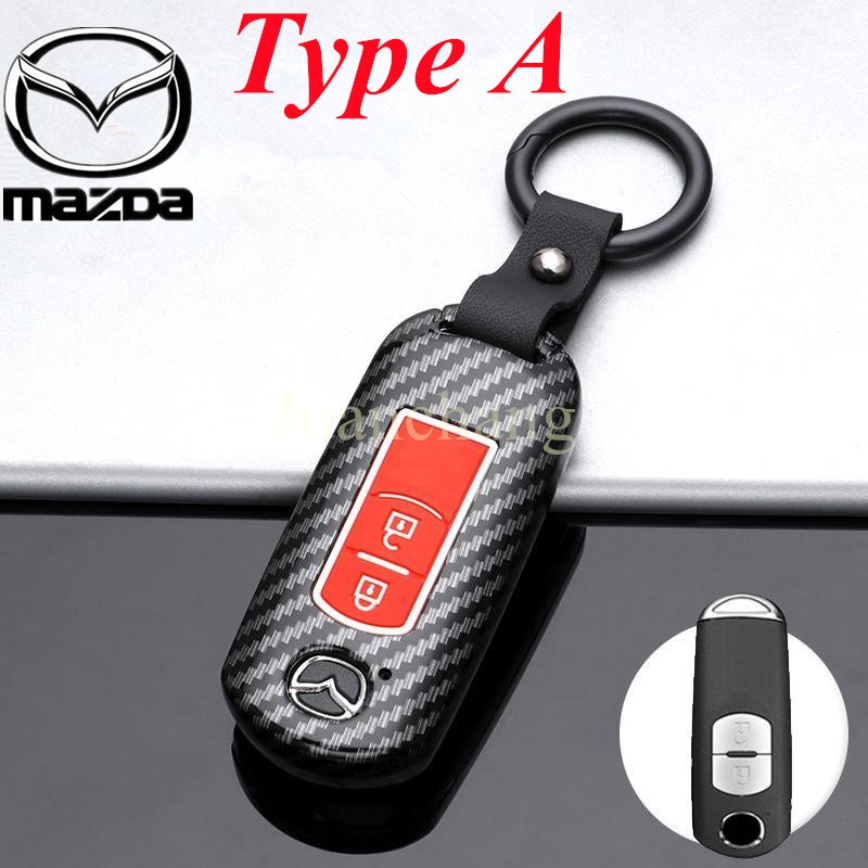 Case Kunci Mobil Bahan ABS Carbon Fiber Untuk Mazda 2 3 6 Atenza Axela Demio CX-5 CX-5 CX-3 CX-7 CX-9 2015 Mx-8 2018