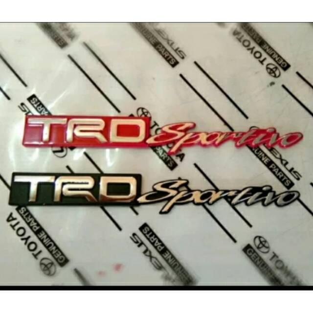 EMBLEM TULISAN TRD SPORTIVO CHROM ORIGINAL