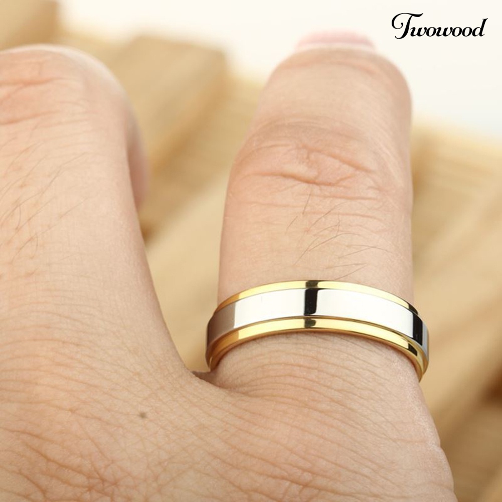 Cincin Pasangan Bahan Titanium Steel Untuk Pernikahan