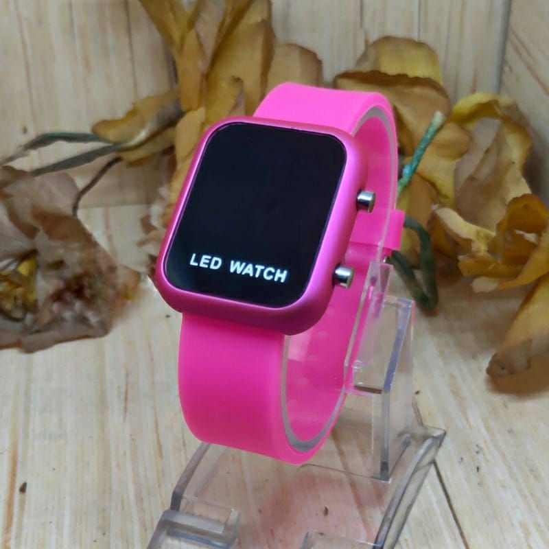 led watch Digital Persegi Panjang Unisex tangan look wanita/pria black full fre btree cadangan bisa bayar di tempat dan tahan air