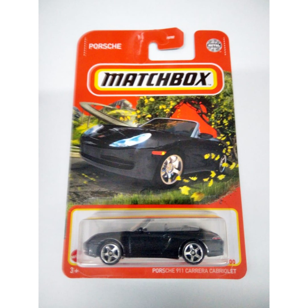 Diecast Matchbox PORSCHE 911 CARRERA CABRIOLET Hitam MBX Mobil Mainan