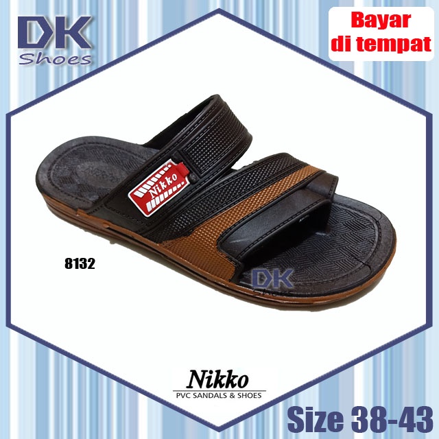 Nikko 8132 38-43 M-XL Sandal Pria Karet Sehari-hari / Sandal Santai / Sandal Bapak