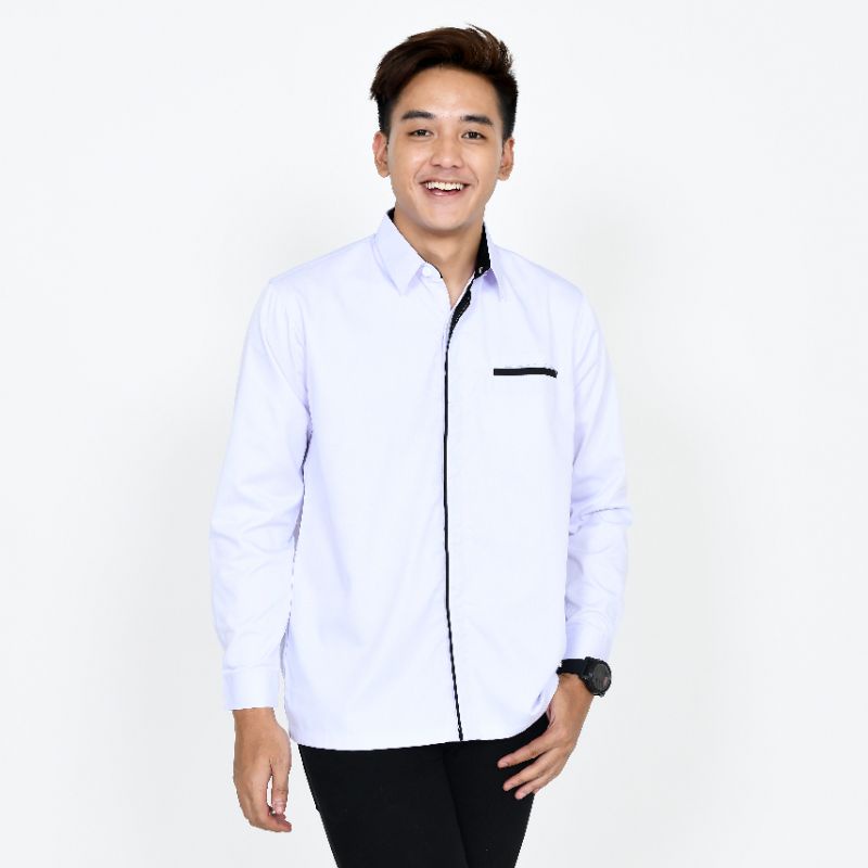 pakaian Seragam perempuan/uniform putih tangan panjang/baju dinas putih PDL wanita murah terbaru