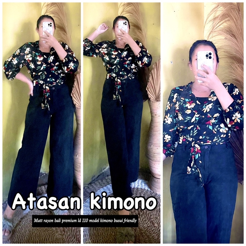 atasan kimono rayon bali
