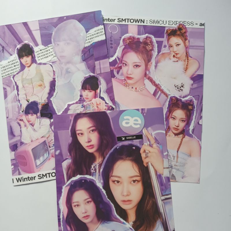 aespa smcu express binder deco cover a5 giselle winter ningning