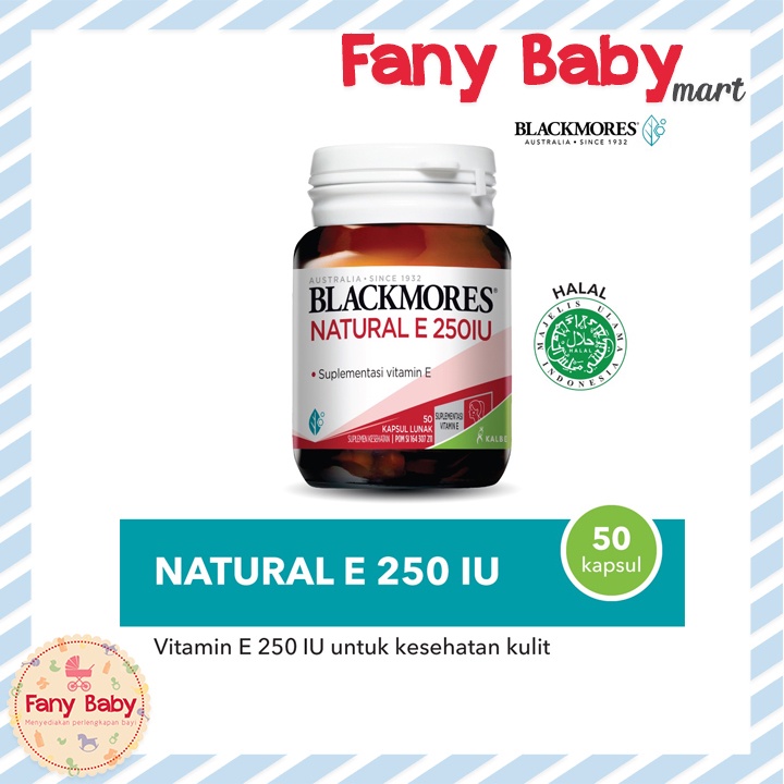 BLACKMORES NATURAL E 250IU / 50 KAPSUL LUNAK