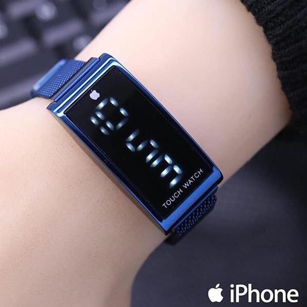 ✅COD] J-IP-08 JAM TANGAN  MAGNET WATCH RUBBER TOUCH SCREEN CASE WARNA Jam Tangan Elektronik