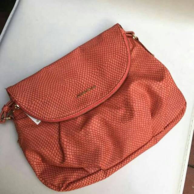 MANGO sling bag croco effect original