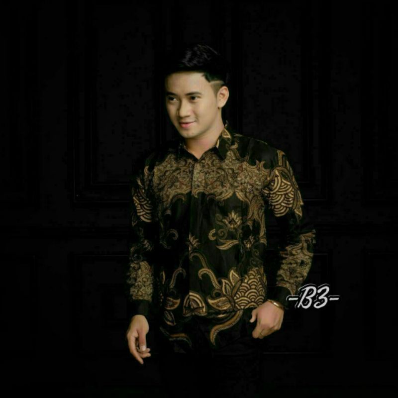 (COD) PROMO BATIK PRIA SIZE M L XL XXL BSWART BATIK HRBO26 Hem panjang padi-3