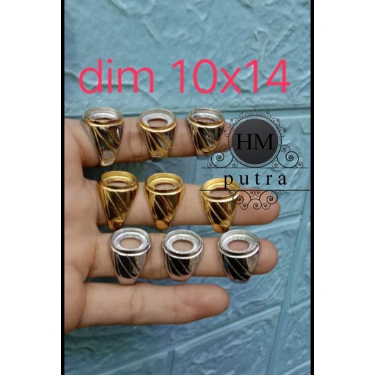 RING EMBAN TITANIUM 14x10 garis