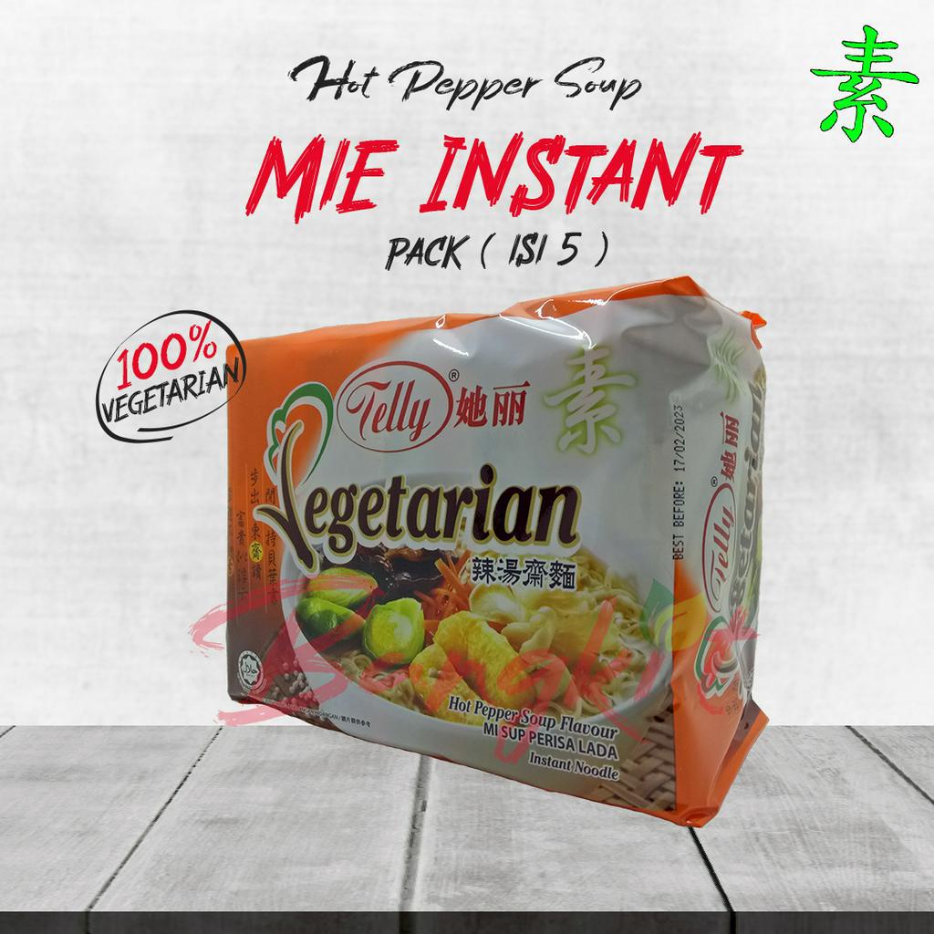 

Telly Mie Instant Sup Rasa Lada 1Pack Isi 5Bungkus Vegetarian Vegan