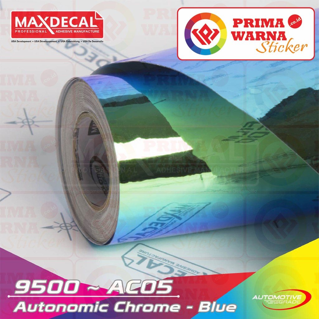 [METERAN] MAXDECAL 9500 AC05 BLUE BIRU AUTONOMIC CHROME AUTONOMIK KROM
