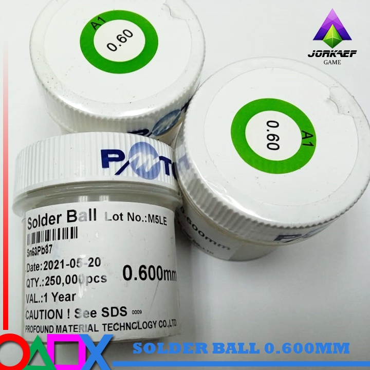 SOLDER BALL TIMAH BUTIR 0.6/0.55 SERVICE PS3 PS4 BOARD