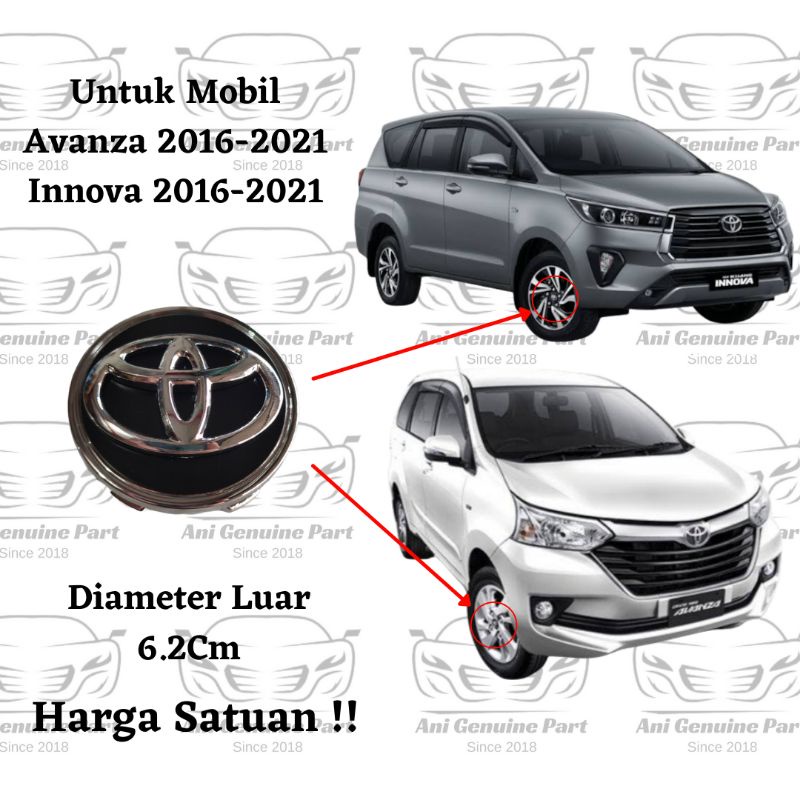 New Tutup Velg / Dop Roda Avanza Innova 2016-2021 ORIGINAL