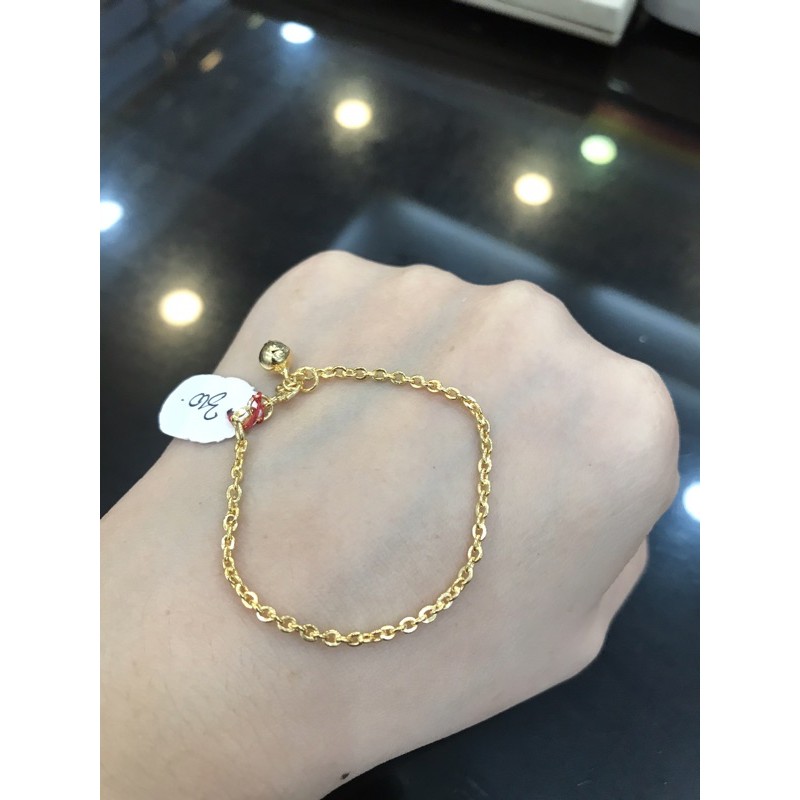 Gelang anak rantai nori emas asli kadar 300