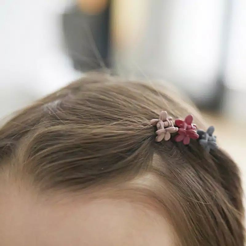 12PCS!! Jepitan Jepit Rambut Kecil Bentuk Bunga - Aksesoris Jepit Rambut Anak - Jepit Rambut Mini Ala Korea