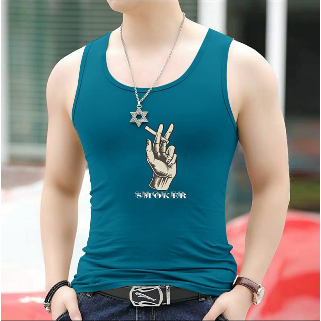 POLILE781 / SINGLET SMOKER / kaos oblong / kaos dalam cowok / terlaris