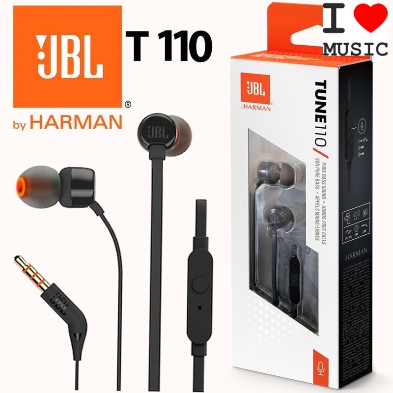 HANDSFREE JB T110 EARPHONE HEADSET JB T110 PUREBASS