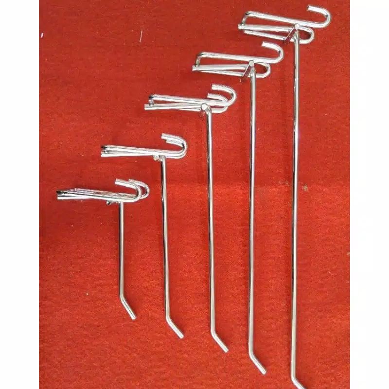 Single Hook Ram 30 Cm Display Besi Gantungan Aksesoris / Cantelan Ram Besi