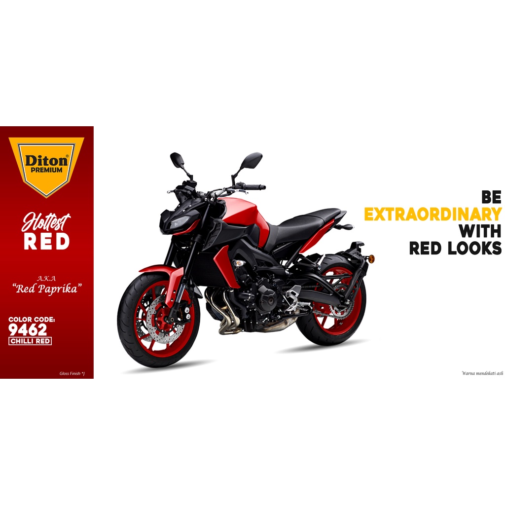 Cat Pilox Diton Premium Chilli Red 9462 400cc warna merah sepeda motor mobil helm pylok pylox pilok