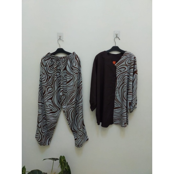 STElAN RAYON MAMA ROSA ZEBRA(COD)KOMBINASI/ONE SET WANITA/ONE SET TERBARU/ONE SET VIRAL KEKINIAN/JUMBO