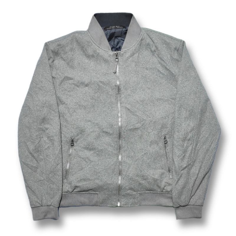 Jaket Bomber Zara Man Second Original ( Abu - Abu )