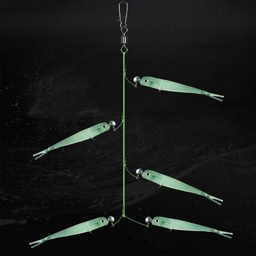 Lanfy Cluster Soft Lure Swim Cor Umpan Angling Jigs Fishing Hooks Tools Hooks Pelindung Umpan Sempurna Umpan Pancing