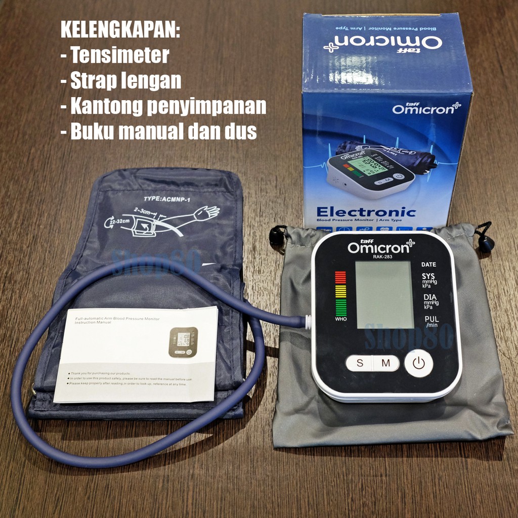 Taff Omicron RAK-283 / Omron HEM-8712 Tensimeter Digital Alat Ukur Pengukur Tekanan Darah Tensi Meter Lengan