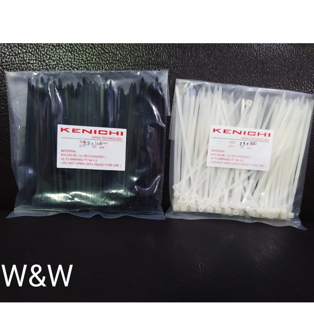 Kenichi Cable Ties (Kabel Ties) 2,5 x 100 / 2.5 x 100 10cm
