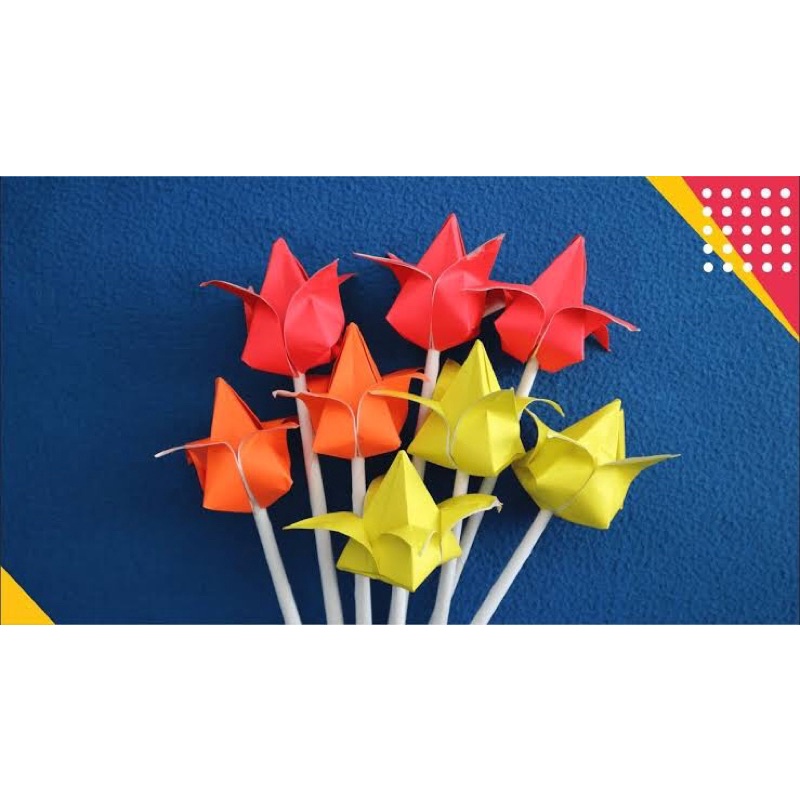 

ORIGAMI BUNGA TULIP ISI 15 pcs