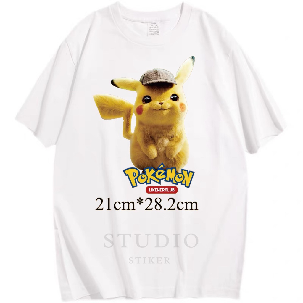 

StikerStudio - Sablon Kaos Pokemon Pikachu Stiker Setrika / Pikachu 3D Stiker Baju