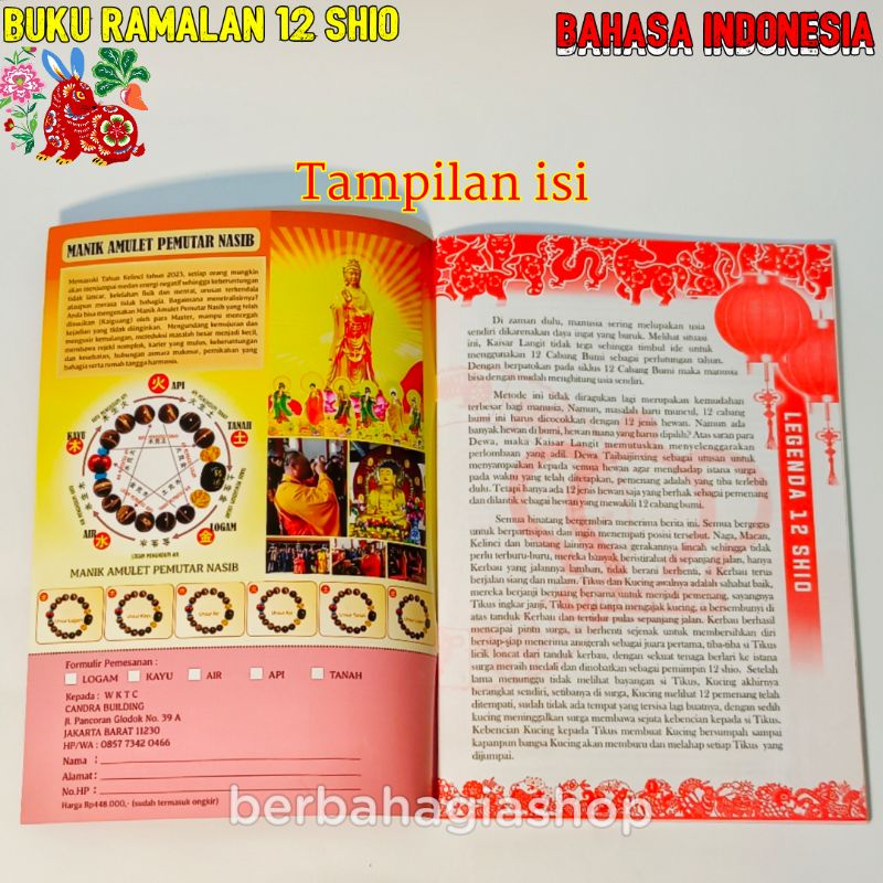 Buku Ramalan Keberuntungan 12 Shio Di Tahun Kelinci 2023 Bahasa Indonesia Tentang Usaha Keuangan Percintaan Dan Keluarga Karangan Shen Yen