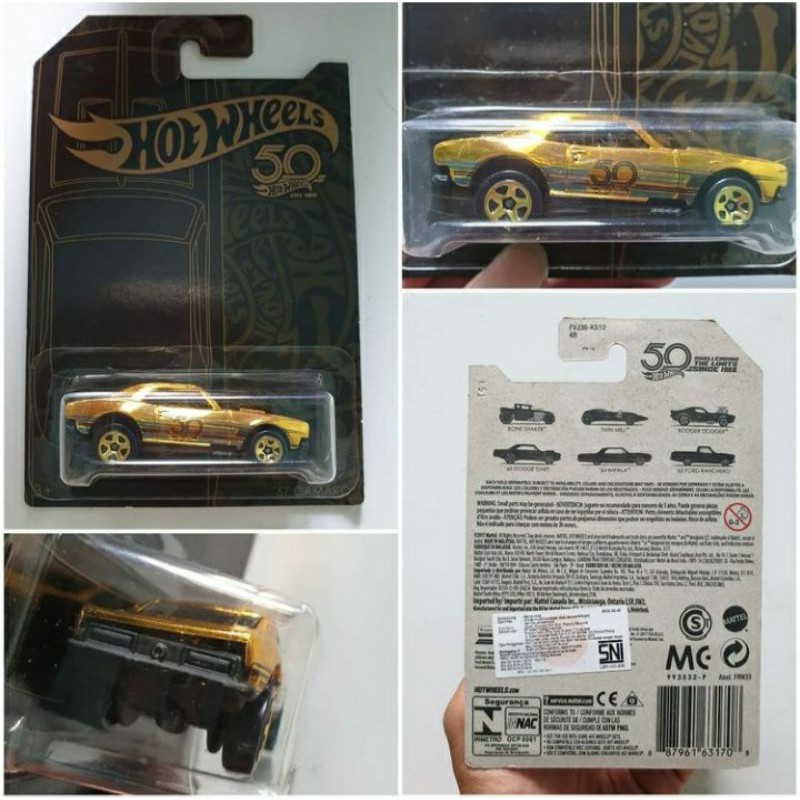 Hot Wheels ERROR 67 Camaro Black Gold
