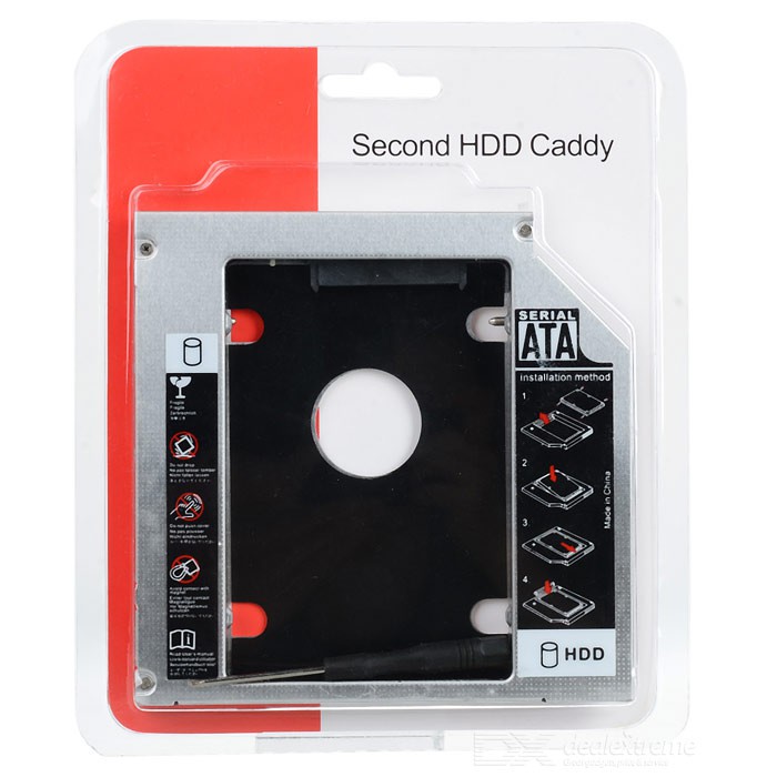 SSD HDD Caddy SATA DVD Slot Hardisk - SLIM 9,5 MM/ Tebal 12,7 MM