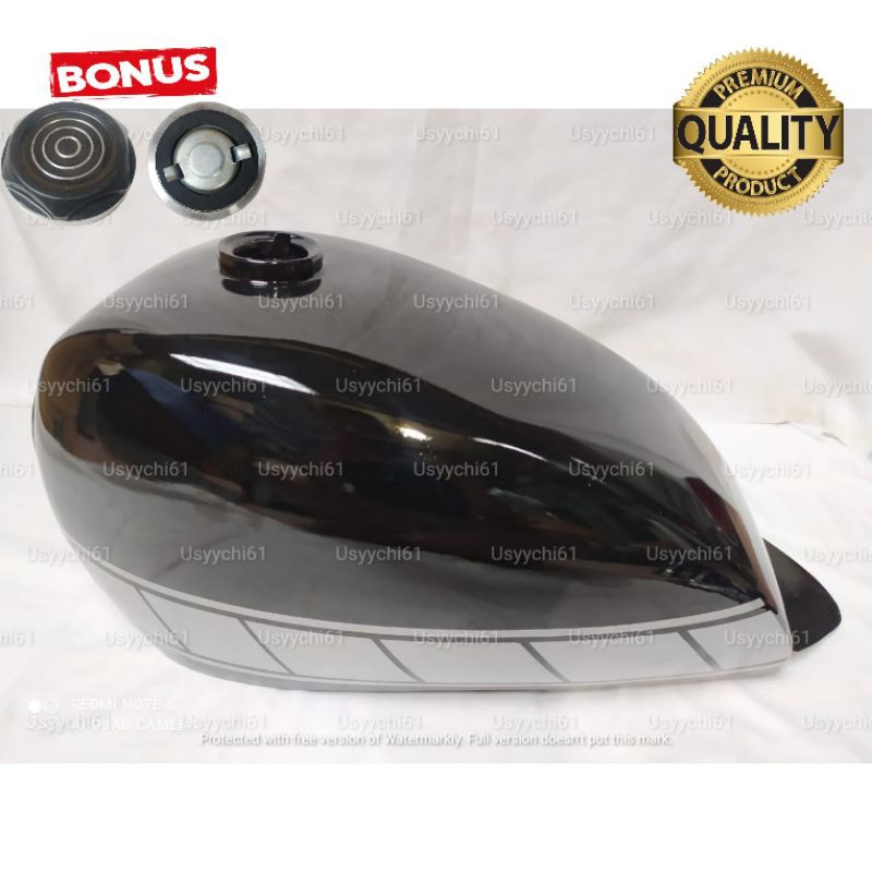 Tangki Cat Royal Enfield Triumph Custom Strip Bonus Tutup Tangki