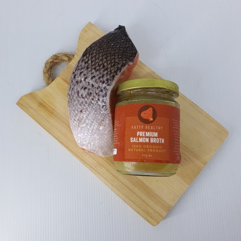 [READY HALAL MUI&amp;PIRT]  Premium Salmon Broth FATTY HEALTHY | Kaldu Salmon MPASI | Kaldu Kepala Salmon | Kaldu MPASI Kaldu Tulang Salmon | Kaldu Ikan Salmon