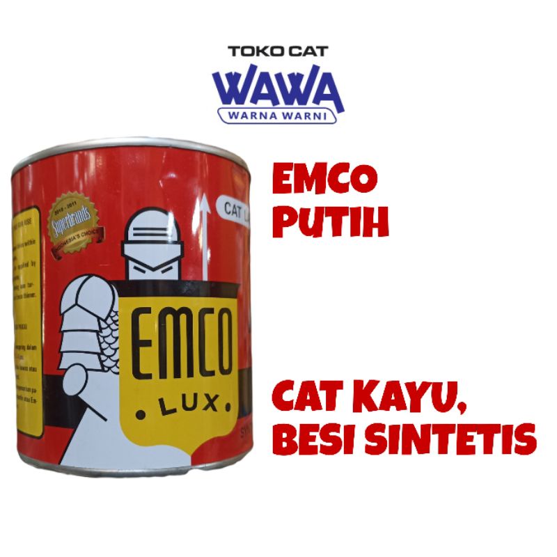 Emco Lux cat kayu dan besi putih 1kg kilap dan cepat kering